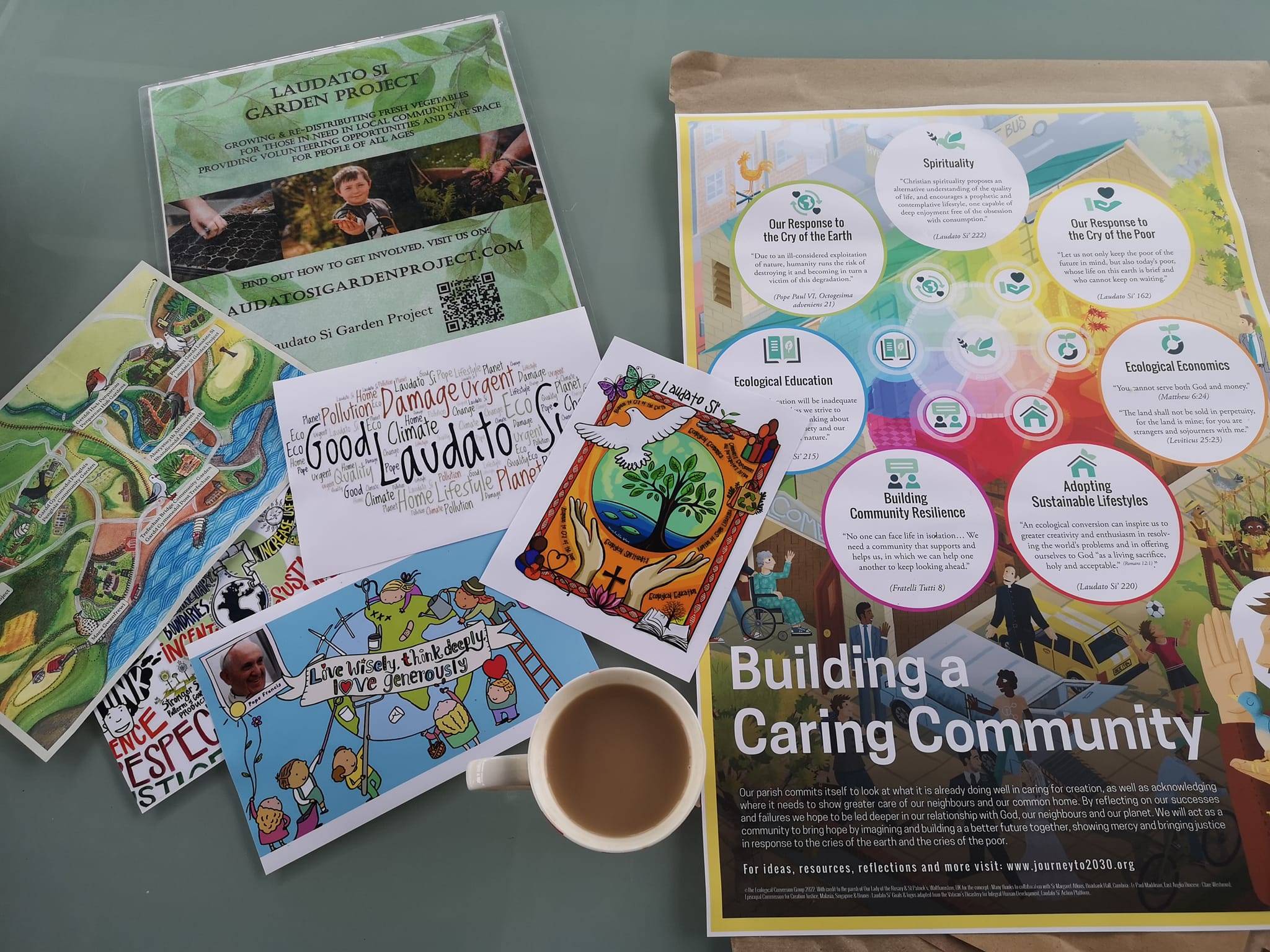 Leaflets for the Laudato Si' Garden & Building a caring community poster pack